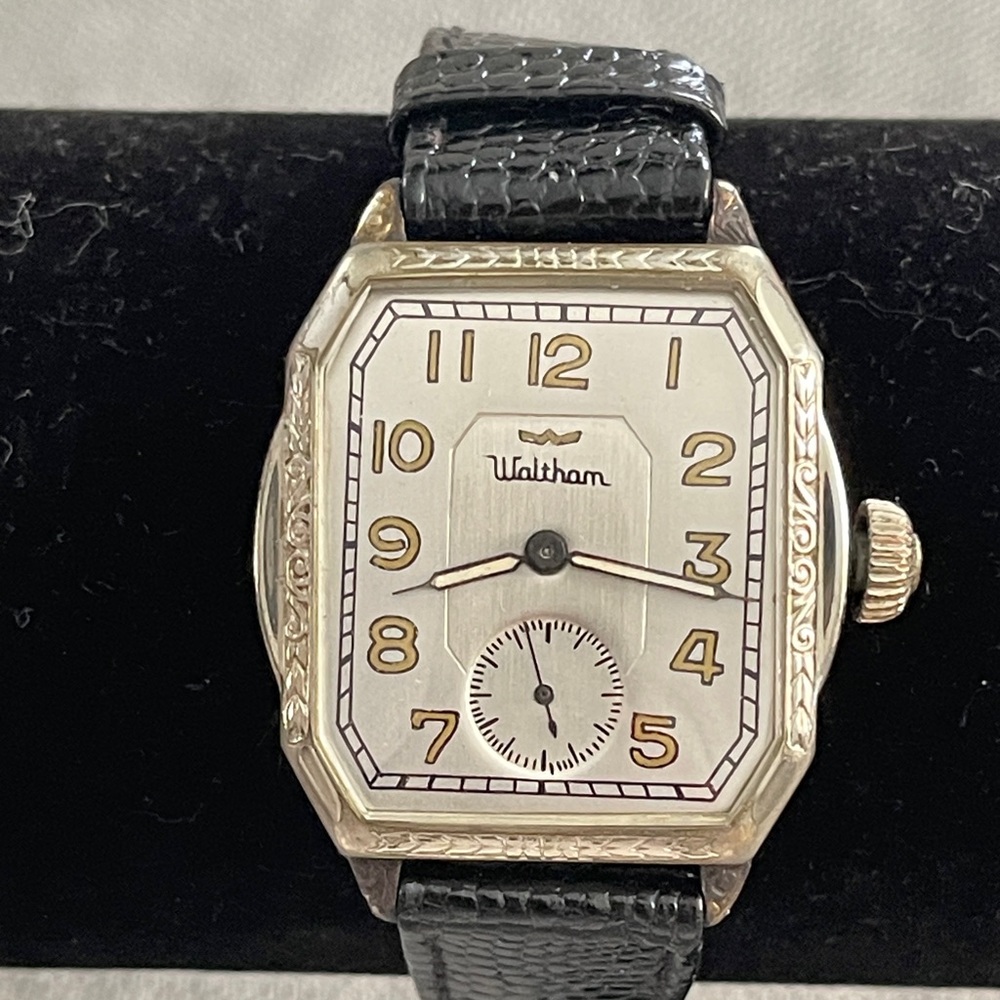 Vintage Waltham Wristwatch, likely from the 1920s or 1930s